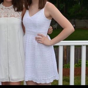 Abercrombie white crochet dress- Size XS
